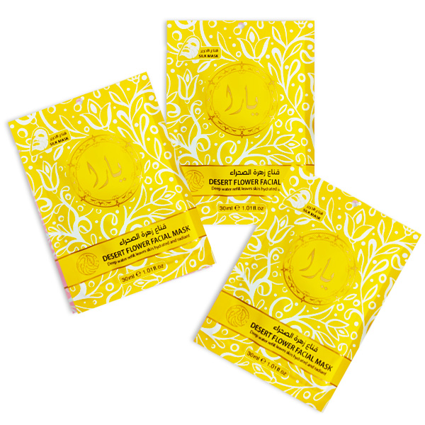 Mascarilla facial arabe hidratante Flor del Decierto amarillo