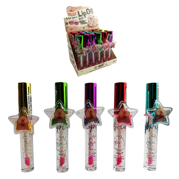 Lip Oil capibara con accesorio decorativo de estrellas - CRSO