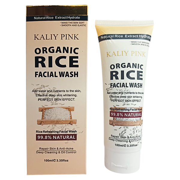 Limpiador Facial Organico con extraco de arroz de Kaliy Pink