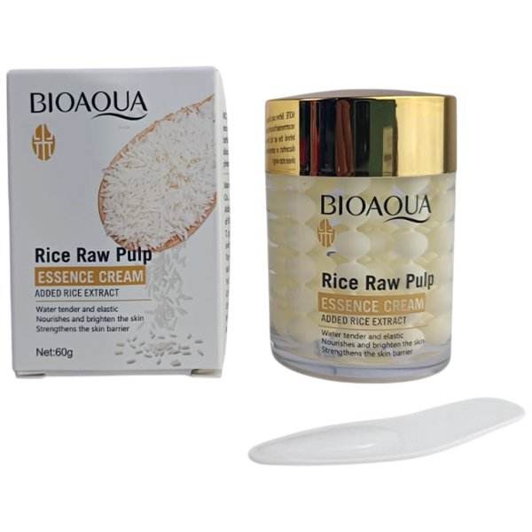 CREMA FACIAL DE ESENCIA DE PULPA CRUDA DE ARROZ REFRESCANTE BIOAQUA 60G