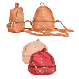 [2023052705806] Mini Mochila Con Perlas En Forma De Triangulo Y Perla Al Centro