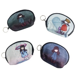 [MONE2025] Monedero tipo bolsa con ziper con diseños de muñecas