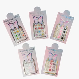 [6975279913884] Decoración Para Uñas Rosas y Moños Fingertip Color