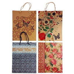 [488061B] Bolsa de regalo kraft con estampados surtidos