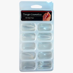 [M502D] Set de uñas transparentes naturales empaque blanco