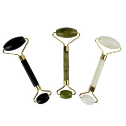 [PP67] Rodillo masajeador facial doble de jade colores surtidos