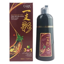 Shampoo con tinte con formula vegetal y aroma herbáceo - CQK
