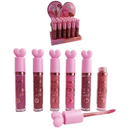 [6903072469758] GLOSS KARITÉ, TONOS SURTIDOS CON MOTIVO VELVET SILKY CON TAPON DE CORAZON